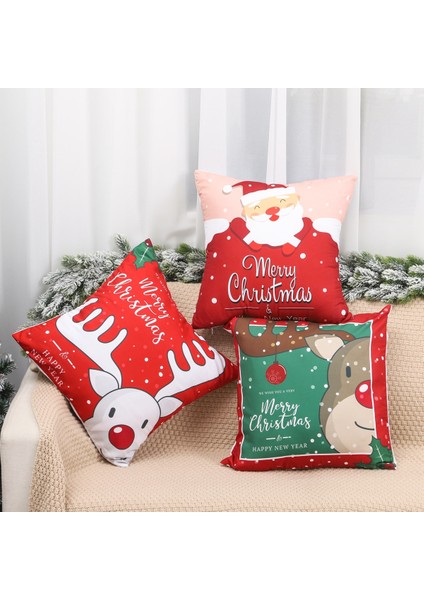 19 Noel Baba Elk Noel Yastık Ev Için Merry Christmas Dekor Kapakları 2022 Noel Süsleri Noel Navidad Yeni Yıl Hediyesi 2023 (Yurt Dışından)