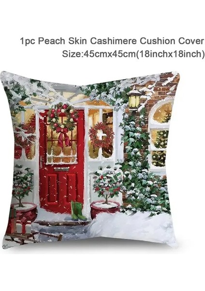 Stil 6 Noel Minder Örtüsü Noel Süslemeleri Ev 2023 Merry Christmas Süs Yastık Kılıfı Natal Navidad Yeni Yıl 2024 Hediyeleri (Yurt Dışından)
