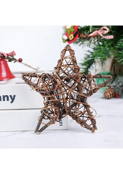 15 cm Yıldız 1 Adet Kurutulmuş Rattan Yıldız Noel Masa Süsleme Noel Ağacı Asılı Kolye Noel Dıy Çelenk Çelenk Yeni Yıl Hediyeleri Navidad (Yurt Dışından)