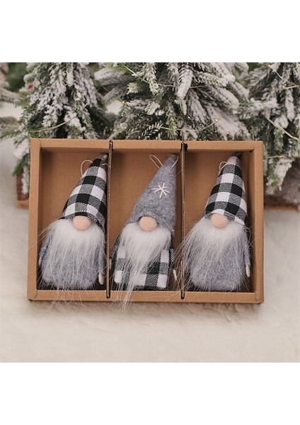 WOOD-513-FORESTER 3 Adet/takım Noel Cüceleri Melek Bebek Ev Için Noel Süslemeleri Navidad 2023 Noel Ağacı Ahşap Kolye Yeni Yıl 2024 Hediyeleri (Yurt Dışından)