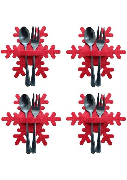 13-4 Adet 4/8 Adet Noel Ağacı Çatal Bıçak Çatal Kapak Masa Dekorasyon Bıçak Dekoratif Sofra Noel Yılbaşı Dekoru Ambalaj Çantası (Yurt Dışından)