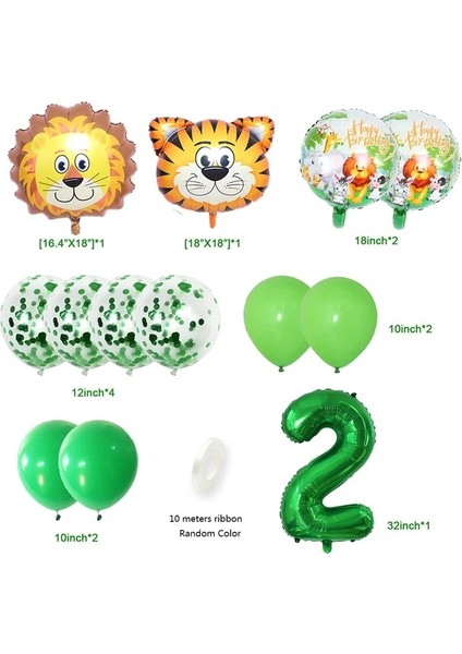 BALONLAR-14PCS Masa Örtüsü Süslemeleri 180*108 cm Orman Safari Tema Parti Malzemeleri Tek Kullanımlık Masa Örtüsü Bebek Duş Çocuk Doğum Günü Partisi Iyilik (Yurt Dışından)