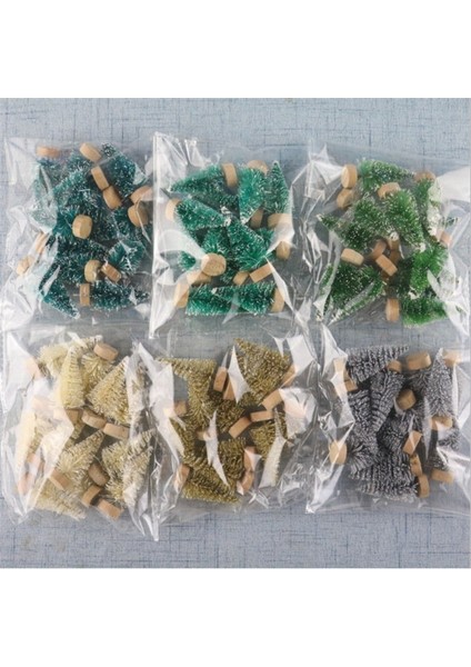 10 cm 12 Adet Mini Noel Ağacı Noel Baba Kar Noel Süslemeleri Ev Için Dıy Don Köy Dekor Navidad Yeni Yıl 2023 Hediye (Yurt Dışından)