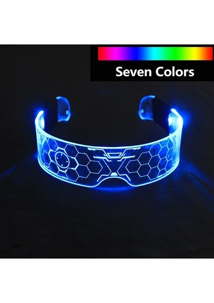 03 Müzik Bar Için Renkli Aydınlık LED Gözlük Ktv Neon Parti Noel Cadılar Bayramı Dekorasyon LED Gözlük Festivali Performans Sahne (Yurt Dışından)
