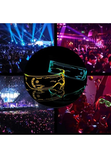 03 Müzik Bar Için Renkli Aydınlık LED Gözlük Ktv Neon Parti Noel Cadılar Bayramı Dekorasyon LED Gözlük Festivali Performans Sahne (Yurt Dışından) indirimleri