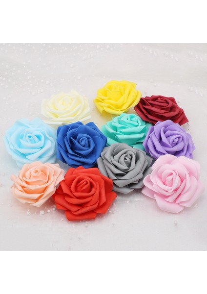 Turuncu 30 8 cm 10/20/30/50 Adet Yapay Pe Köpük Gül Çiçek Kafaları Gelin Buketi Çiçek Düğün Parti Için Dekoratif Scrapbooking Dıy (Yurt Dışından)