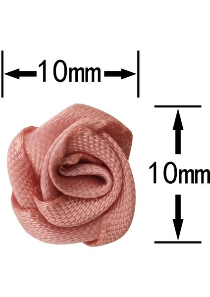Taze Pembe (100 Adet/paket) 10*10MM Mini Taze Pembe Kurdele Çiçekler Küçük Boy Saten Kurdele Yapay Çiçek Zanaat Şenlikli Parti Dekorasyon (Yurt Dışından) modelleri