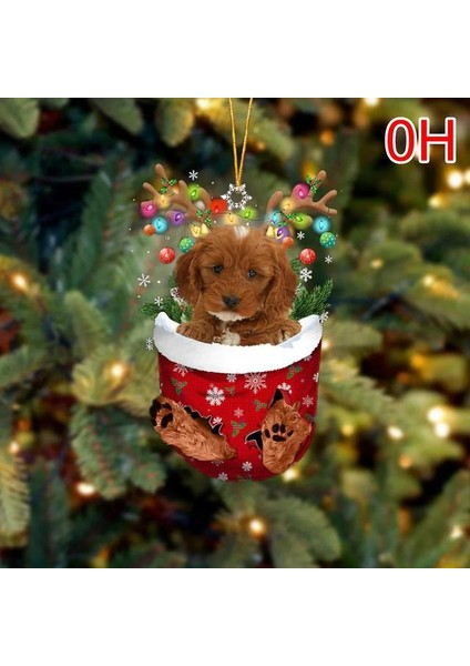 Stil 4 2022 Noel Süsleri Asılı Dekorasyon Hediye Sevimli Köpek Noel Ailesi Asılı Ağaç Karikatür Ürün Kolye Kişiselleştirin H0O1 (Yurt Dışından)