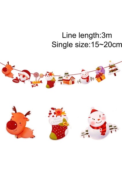Stil 4 Merry Christmas Dekorasyon Banner Yılbaşı Ağacı Süsleri Noel Noel Baba Kolye Noel Hediyesi Yeni Yıl Dekorasyon Ev Için (Yurt Dışından)