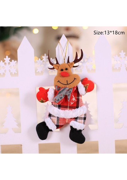 S8058 Elk Noel Peluş Noel Baba Kardan Adam Elk Melek Bebek Noel Navidad Ağacı Süsler Ev Yeni Yıl Hediyeleri Için Noel Süslemeleri Oyuncak (Yurt Dışından)