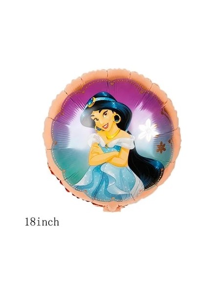 1 Adet-Balon Disney Yeni Prenses Bebek Duş Parti Kek Dekorasyon Doğum Günü Partisi Dekoru Kız Parti Bardağı Plaka Tek Kullanımlık Sofra Malzemeleri (Yurt Dışından)