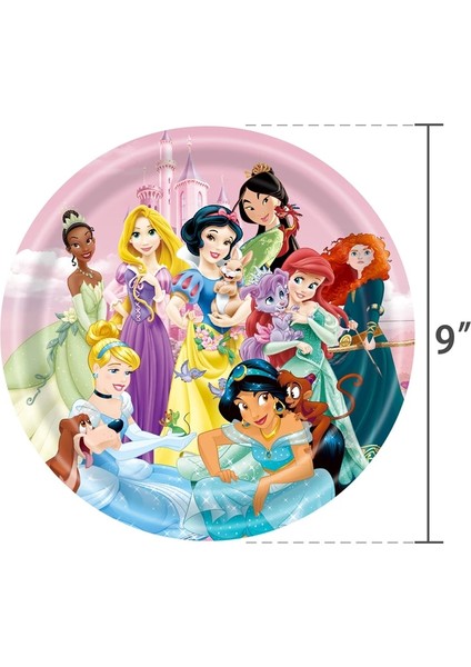 1 Adet-Balon Disney Yeni Prenses Bebek Duş Parti Kek Dekorasyon Doğum Günü Partisi Dekoru Kız Parti Bardağı Plaka Tek Kullanımlık Sofra Malzemeleri (Yurt Dışından)