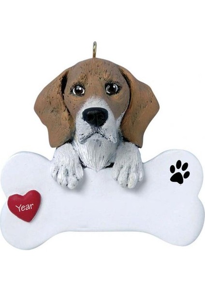 Bir Yüzey Yazılabilir Köpek Kolye Köpek ve Kemik Desen Noel Ağacı Dekor Yaratıcı Dıy Bir Nimet Köpek Kolye Noel Dekorasyon (Yurt Dışından)