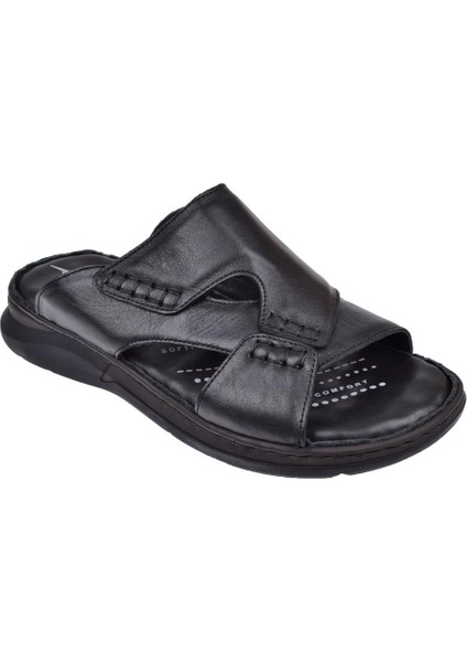 Deri Comfort Erkek Terlik For-Tuna Taba