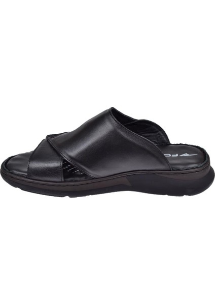 Deri Comfort Erkek Terlik For-Tuna Taba