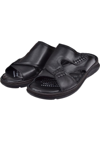 Deri Comfort Erkek Terlik For-Tuna Taba
