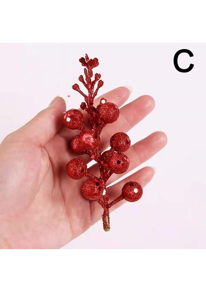 C Yapay Kiraz Berry Glitter Noel Ağacı Topu Noel Çiçek Şube Asılı Süsler Ev Yeni Yıl Için Noel Süslemeleri (Yurt Dışından)