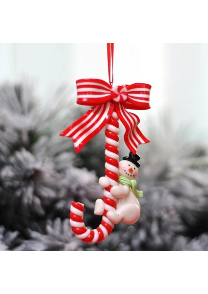 Noel Baba Noel Süslemeleri Yumuşak Kil Noel Baba Kardan Adam Küçük Baston Şeker Kamışı Noel Ağacı Kolye Noel 2022 Süsler Ev Için (Yurt Dışından)