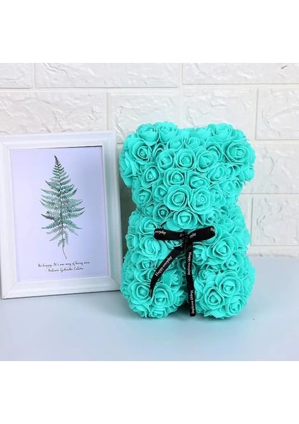 Tiffany Mavi Taçsız Yapay Çiçekler 25 cm Gül Ayı Kız Arkadaşı Yıldönümü Noel Sevgililer Günü Hediyesi Doğum Günü Hediyesi Düğün Parti Için (Yurt Dışından)