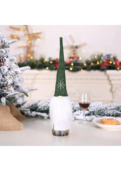 B3-Yeşil Yeni Yıl 2023 Hediye Noel Baba Şarap Şişesi Toz Kapağı Noel Noel Ev Navidad Için Noel Süslemeleri 2022 Yemeği Masa Dekor (Yurt Dışından)