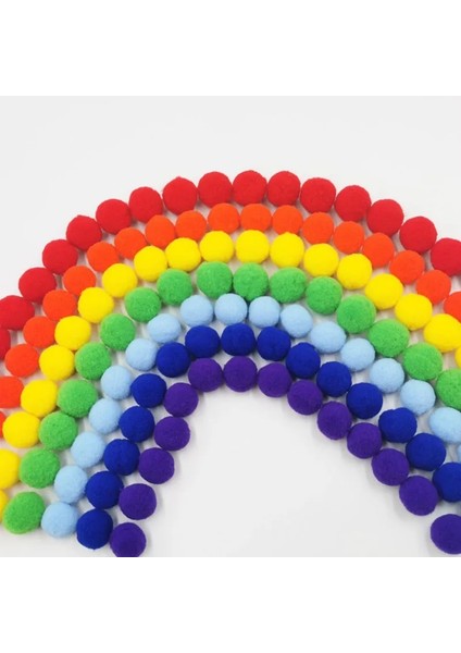 Gökkuşağı Renkleri 30MM Gökkuşağı Ponpon 8-30MM Mini Toplar Çocuklar Için Yaratıcılık Manuel Çalışma Anaokulu Yumuşak Kabarık Ponpon Noel Dıy Dekorasyon (Yurt Dışından) fiyatları