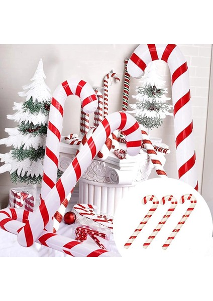 Zencefilli Kurabiye 120/90 cm Şişme Noel Baston Şekerler Şişme Şeker Çubukları Noel Için Kapalı Açık Dekorasyon 2023 Yeni Yıl Partisi Iyilik (Yurt Dışından)