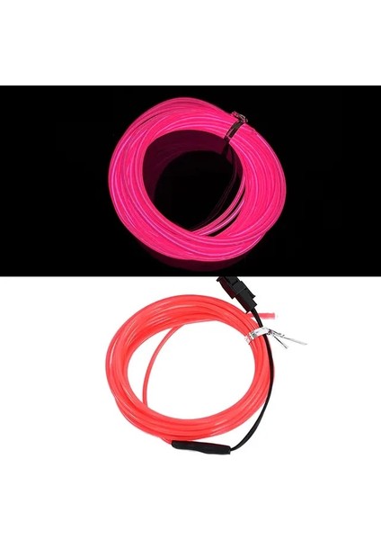 B07 5m 1m/3m/5m Glow El Tel Kablo LED Neon Işık Noel Düğün Dans Partisi Dekoru Dıy Kostümleri Giyim Karanlıkta Glow Malzemeleri (Yurt Dışından)