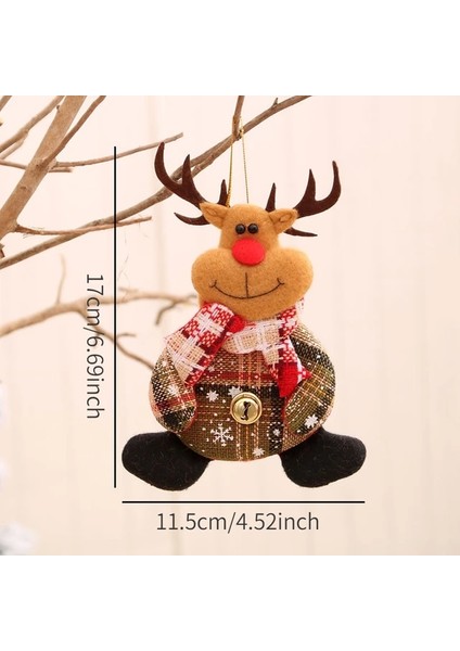 K--Elk 2023 Sevimli Noel Noel Baba Kardan Adam Geyik Bebek Dekorasyon Hediye Bebek Noel Ağacı Asılı Süsleme Yeni Yıl Noel Ev Dekorasyonu (Yurt Dışından)