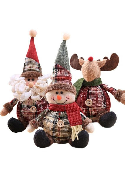 K--Elk 2023 Sevimli Noel Noel Baba Kardan Adam Geyik Bebek Dekorasyon Hediye Bebek Noel Ağacı Asılı Süsleme Yeni Yıl Noel Ev Dekorasyonu (Yurt Dışından)