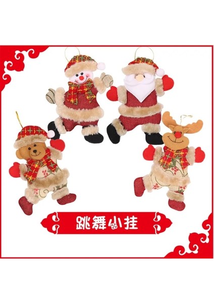 Klasik Elk Noel Baba Kardan Adam Geyik Ayı Kumaş Bebek Asılı Hediye Noel Ağacı Aksesuarları Ev Noel Süsleri Için Merry Christmas Dekor (Yurt Dışından)