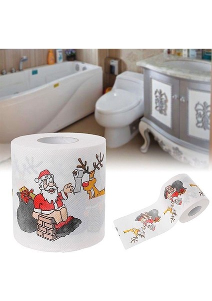 01 Yenı Noel Desen Serisi Rulo Kağıt Noel Süslemeleri Baskılar Sevimli Tuvalet Kağıdı Noel Süslemeleri Ev Sıcak (Yurt Dışından) fırsatları