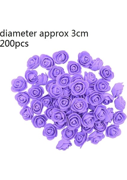 F10-PURPLE-200PCS Polistiren Strafor Köpük Ayı Beyaz Kalp Topu Dıy Gül Ayı Zanaat Doğum Günü Partisi Düğün Dekorasyon Için Noel Süs (Yurt Dışından)