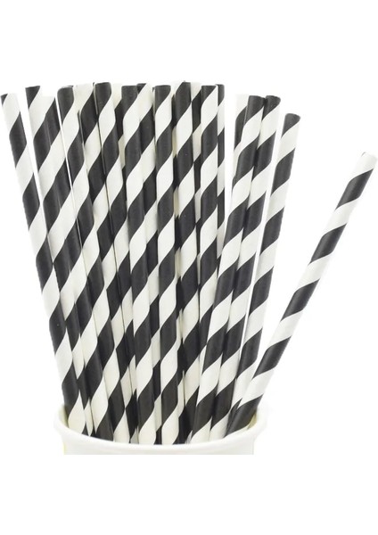 S001 25 Adet Biyobozunur Çizgili Kağıt Payet Pembe Mavi Sarı Çizgili Pipet Düğün Doğum Günü Partisi Dekorasyon Bebek Duş Çocuklar (Yurt Dışından) fırsatları