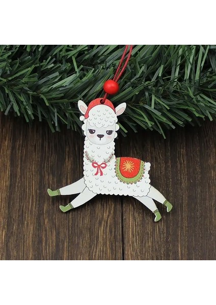 Noel Şapka Huadodo 3 Adet Ahşap Alpaka Noel Kolye Süsler Noel Ağacı Asılı Dekorasyon Ev Için Yeni Yıl Dekor Çocuklar (Yurt Dışından)