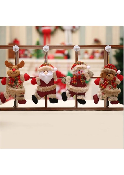Klasik Elk Noel Baba Kardan Adam Geyik Ayı Kumaş Bebek Asılı Hediye Noel Ağacı Aksesuarları Ev Noel Süsleri Için Merry Christmas Dekor (Yurt Dışından)