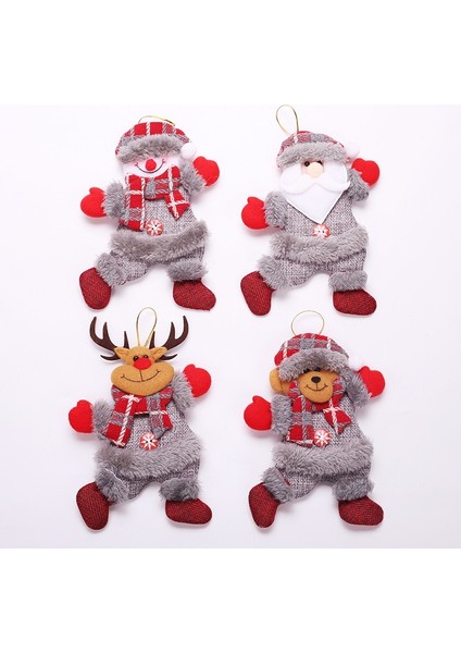 Klasik Elk Noel Baba Kardan Adam Geyik Ayı Kumaş Bebek Asılı Hediye Noel Ağacı Aksesuarları Ev Noel Süsleri Için Merry Christmas Dekor (Yurt Dışından)