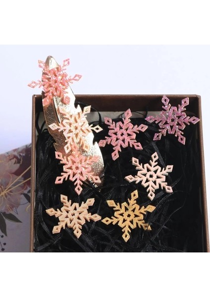 Stil 6 10 Adet 10 Adet 34/36MM Glitter Noel Kar Taneleri Parlak Altın Rengi Toz Kumaş Aplikler Düğün Yamalar Yapımı Dıy Zanaat (Yurt Dışından) modelleri