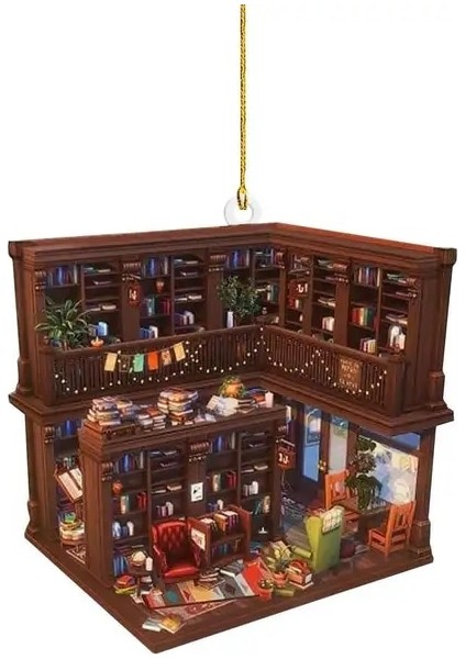 E Kitap Minyatür Akrilik Ev Yılbaşı Ağacı Süsleri Minyatür Noel Ağacı Süsleri Ev Dekorasyonu Yeni Yıl Için (Yurt Dışından)