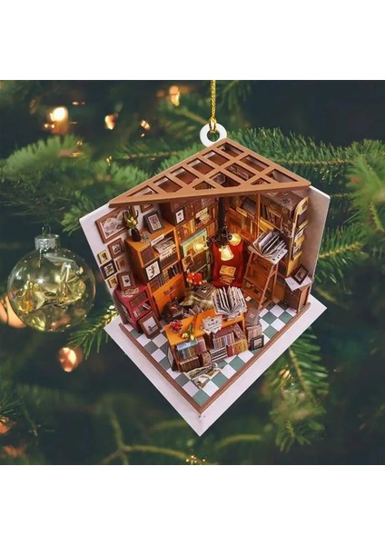 E Kitap Minyatür Akrilik Ev Yılbaşı Ağacı Süsleri Minyatür Noel Ağacı Süsleri Ev Dekorasyonu Yeni Yıl Için (Yurt Dışından) fırsatları