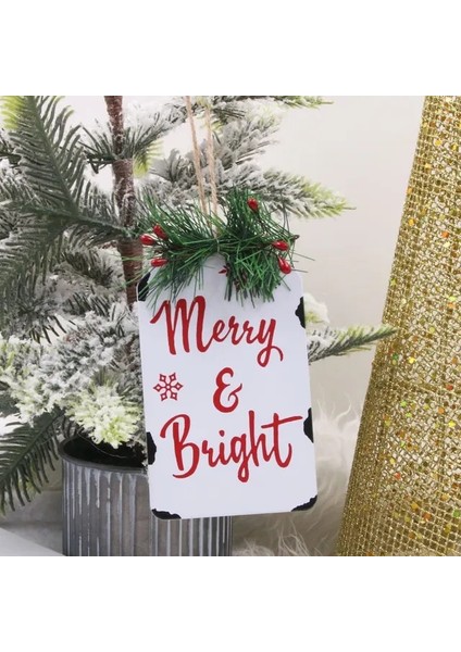 E 1 Adet Yaratıcı Demir Noel Marka Asılabilir Dıy Noel Hoş Geldiniz Kartı Pencere Süslemeleri Merry Christmas Metal Dekor Burcu Plak (Yurt Dışından)