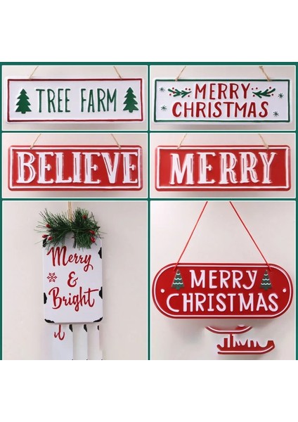 E 1 Adet Yaratıcı Demir Noel Marka Asılabilir Dıy Noel Hoş Geldiniz Kartı Pencere Süslemeleri Merry Christmas Metal Dekor Burcu Plak (Yurt Dışından) fiyatları