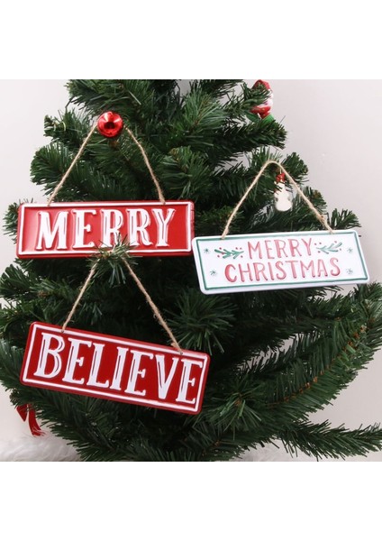 E 1 Adet Yaratıcı Demir Noel Marka Asılabilir Dıy Noel Hoş Geldiniz Kartı Pencere Süslemeleri Merry Christmas Metal Dekor Burcu Plak (Yurt Dışından) modelleri