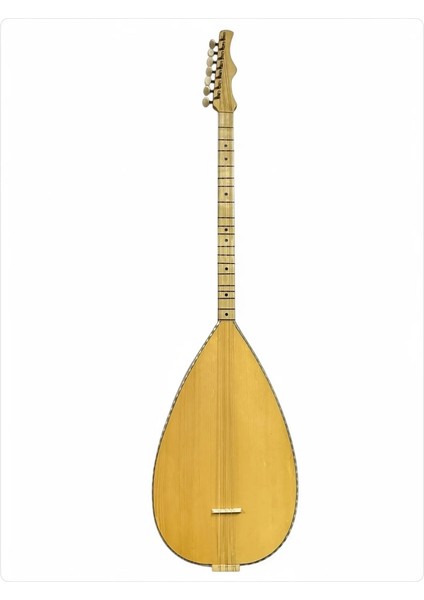 Kısa Sap Bağlama Gitar Burgulu Masif Dut Ağacı Nokta Klavyeli Profesyonel Çift Kafes