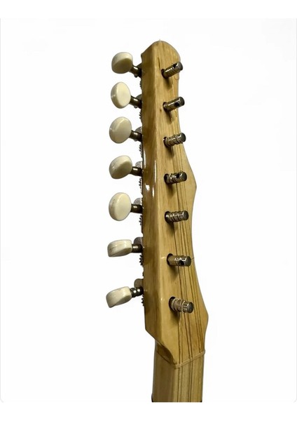 Kısa Sap Bağlama Gitar Burgulu Masif Dut Ağacı Nokta Klavyeli Profesyonel Çift Kafes