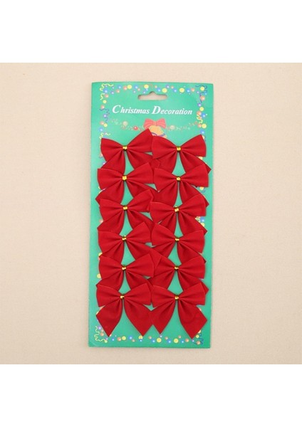 12 Adet Kırmızı 12 Adet 12 Adet Kelebek Yay Noel Dekorasyonu Için Asılı Dekor Ev Altın Gümüş Kırmızı Ilmek Noel Ağacı Süsleri Yeni Yıl 2021 Navidad (Yurt Dışından)