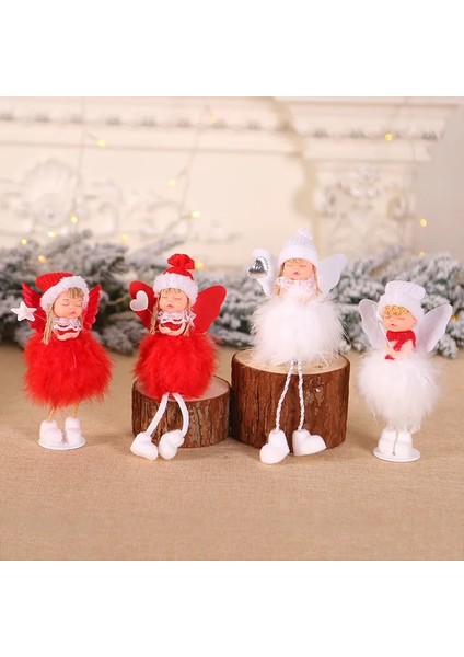 A-Gri Şapka Kız Yeni Yıl 2023 Son Noel Melek Kız Bebek Noel Ağacı Süsleme Noel Deco Noel Dekorasyon Ev Için Navidad 2022 Çocuk Hediye (Yurt Dışından)