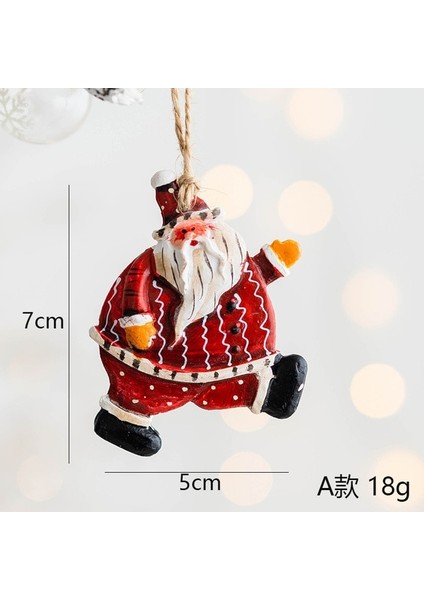 A2 Reçine Noel Ağacı Süsleme Karşılama Kapı Asılı Kolye Noel Baba Karikatür Melek Bebek Damla Süsler Yılbaşı Dekoru (Yurt Dışından)