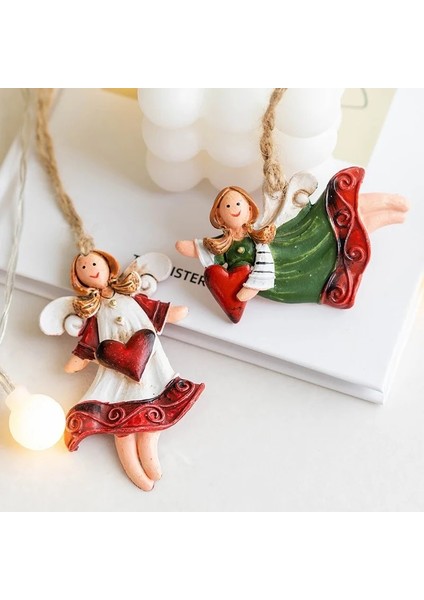 A2 Reçine Noel Ağacı Süsleme Karşılama Kapı Asılı Kolye Noel Baba Karikatür Melek Bebek Damla Süsler Yılbaşı Dekoru (Yurt Dışından)