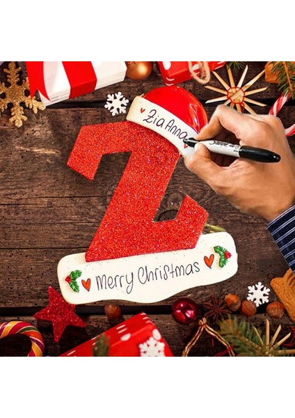 Dıy - F Noel Ağacı Dekorasyon Mektup Kolye 26 Harfler Ev Tatil Akrilik Dıy Kolye Noel 2022 Yeni Yıl Dekor Süs Navidad (Yurt Dışından)