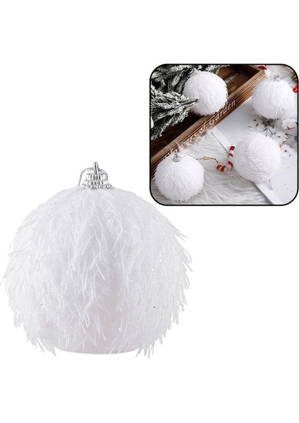 Beyaz 2 8 cm 1 Adet 8 cm Glitter Büyük Noel Topları Yılbaşı Ağacı Süsleri Topları Noel Ağacı Süsleri Asılı Kolye Navidad 2023 Yeni Yıl (Yurt Dışından)